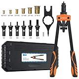 AUTOUTLET Nietmutternzange Set, 14' Profi Nietzangen Nietmutterzange mit 6...