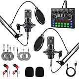 TECKZOON BM800 Podcast Komplettset für 2, Studio-Mikrofon mit...