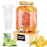 7,6 L Getränkespender mit Ständer, Getränkespender aus Glas mit Zapfhahn aus...