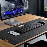 Schreibtischunterlage Filz | 100X40cm | Rutschfester Desk Mat | Filz - Mauspad...