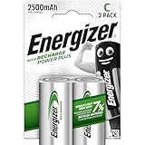 Energizer Recharge Power Plus - Batterien C wiederaufladbar (2 Stück) - 2500...