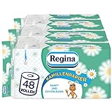 Regina Kamillenpapier, Toilettenpapier, 48 Rollen, 150 Blatt pro Rolle, 3 Lagen,...
