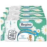 Regina Kamillenpapier, Toilettenpapier, 48 Rollen, 150 Blatt pro Rolle, 3 Lagen,...