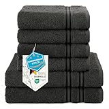 Hammetex 6 teiliges Handtuch Set, 100% Baumwolle Weich Saugstark Qualität...