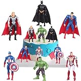 Avengers Mini Figuren Set, 6 Stück Superhelden Figuren Cake Topper, Marvel...