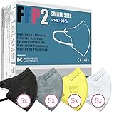 20 FFP2/KN95 Maske CE Zertifiziert Kleine Größe Small, Medizinische Mask mit 4...