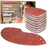 KONGMING Schleifpapier Dreieckschleifer klett 11 Loch 100 Stück Körnung 40 60...