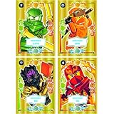 Lego Ninjago Serie 9 Trading Cards - Alle 4 Platin Karten