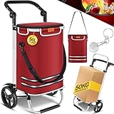 KESSER® Einkaufstrolley klappbar mit 56L Kapazität und belastbar bis 50kg |...