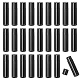Lippenstifthülsen Leer, 25 Stück Lippenstift Tubes, Wiederverwendbar Kunststoff Leer Lippenpflegestift Nachfüllbar mit Kappe für DIY Hausgemachte Lippenbalsams (Schwarz, 5g)