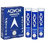 AQVOA® ELEKTROLYTE PACK – 3 × 20 Tabletten (3er Pack) – Mit Schwarze Johannisbeergeschmack – 240 g (3er Pack enthält 3 Röhrchen × 80 g). Ergibt: 15 Liter Kohlenhydrat-Elektrolyt-Sportgetränk