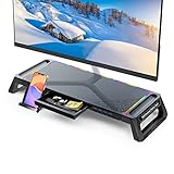 MOOJAY Monitor Ständer für den Schreibtisch Gaming mit 4 USB 3.0 Hub und RGB...