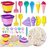 Sandspielzeug Set Für Mädchen 31Stück, Sandkasten Spielzeug Strandspielzeug...