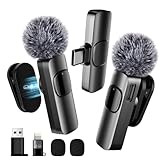 Verbessertes 3-in-1-Kabelloses-Ansteckmikrofon für iPhone/Android/PC – EIN...
