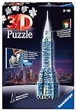 Ravensburger 3D Puzzle 12595 - Chrysler Building bei Nacht - Bauwerk als 3D...