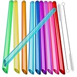 10 wiederverwendbare Boba-Smoothie-Strohhalme mit 2 Bürsten, 12 mm,...