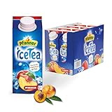 Pfanner Eistee Pfirsich – 8 x 750 ml Vorratspack - direkt aufgebrühter Tee...