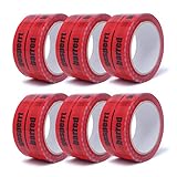 gws 6 Rollen Paketband gesperrt Rot PP leise | Verpackungsklebeband...