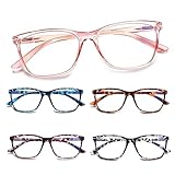 COJWIS 5 Pack Damen Lesebrille Blaulichtfilter Brille Federscharnier ultraleicht...