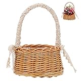 Blumenkorb aus Weide und Rattan, für Kinder, Blumenkorb, Hochzeit,...