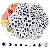 TOAOB 770 Stück Selbstklebende Wackelaugen Klein Kunststoff Augen zum Basteln...