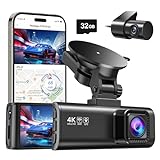 REDTIGER Dashcam Auto Vorne Hinten 4K/2,5K mit GPS WiFi, Dash Cam Auto Kamera...