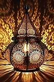 Orientalische kleine Tischlampe Lampe Malhan 38cm Schwarz E27 | Marokkanische...