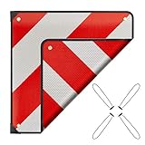 2 in 1 Warntafel Italien Und Spanien Aluminium mit 4 Stück 4mm Spanngurte zur...