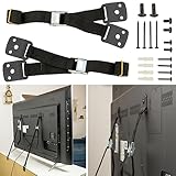 Kippsicherung für Fernseher, Regal und Schrank, 2 Pack, zum Schrauben, einfach...