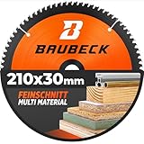 BAUBECK Sägeblatt 210x30 - Multi Material Feinschnitt - Sägeblatt 210x30 Holz,...