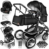 KIDUKU® 3 in 1 Kinderwagen XXL Komplettset | Kombikinderwagen Set inkl....