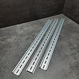 Hutschienen 25-35-50-75-100 cm DIN Schiene 7,5x35mm gelocht Stahl (3 Stück je...