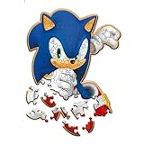 Trefl – Konturenpuzzle aus Holz: Sonic The Hedgehog, Schlauer Sonic – 50...