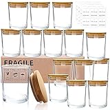 CONNOO 15 Stück 200 ml klarem Glas-Kerzengläser für die Herstellung von...