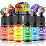 Wwtop Lebensmittelfarbe 6 Farben x12ml, Hochkonzentriert Lebensmittelfarbe...