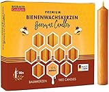 BRUBAKER 20er Pack Baumkerzen 10% Bienenwachs Weihnachtskerzen Pyramidenkerzen...