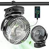 Idasuho 10000mAh Camping Ventilator, Wiederaufladbarer USB Mini Ventilator mit...