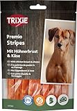 TRIXIE glutenfreie Käse-Huhn-Streifen 'PREMIO Cheese Chicken Stripes, 100 g' -...