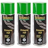 3x Zinkspray hell 400ml | Rostschutz, Korrossionsschutz, Grundierung,...