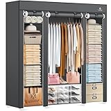 KESSER® Kleiderschrank Stoffschrank Stabil mit Kleiderstange & Ablagen, Inkl....