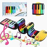XUBX 49 Tasten Roll up Faltbares Piano Klavier für Anfänger, Klavier zum...