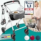 ELONEO Wohnungsrollator 54cm breit, faltbar und leicht, inkl. Tablett &...