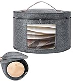 Rierousy Hutschachtel Rund Grey - Foldable Hat Storage Boxes Fabric with Lid und...