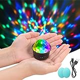 URAQT Mini Discokugel Licht, DJ Ball USB Stimme Steuerung Disco Party Lichter...