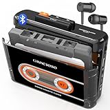 Gracioso Kassettenband, Bluetooth-Kassettenrekorder mit 1100 mAh...