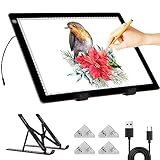 Leuchttisch A3 - Diamond Painting Leuchttisch mit Ständer, stufenlos dimmbare 3...