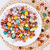 500g Edelsteine für Kinder, Natürliche Bunter Trommelsteine 0.8-2cm,...
