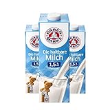 Bärenmarke fettarme H-Milch, 1,5% Fett, 3er Pack