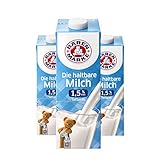 Bärenmarke fettarme H-Milch, 1,5% Fett, 3er Pack