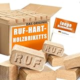 Holzbrikett, RUF Hartholzbriketts 30 kg Buche/Eiche – Premium Brikett für...